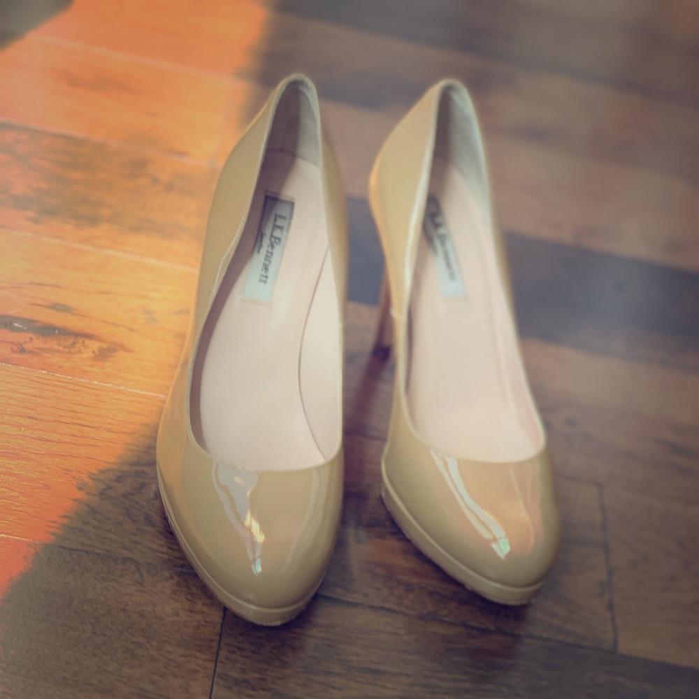 LK Bennett Sledge Patent Leather Platform Heels